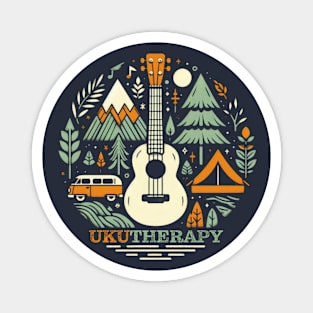 tshirt mug, sticker, print,  Ukutherapy: Ukulele is therapy Magnet